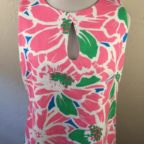 Taylor Pink Floral Keyhole Dress in size 14 - Picture 4 of 5